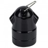 Glazed Porcelain Festoon E27 Lampholder in Black